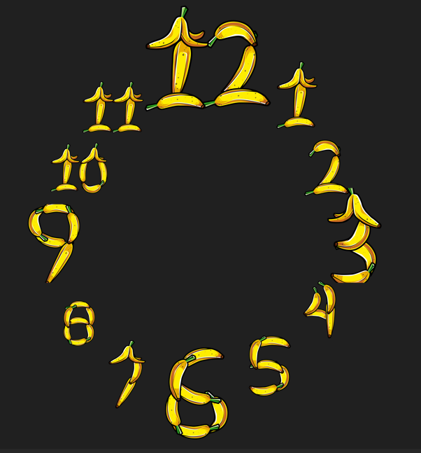 Banana Clock - Time cycles of faucet drops