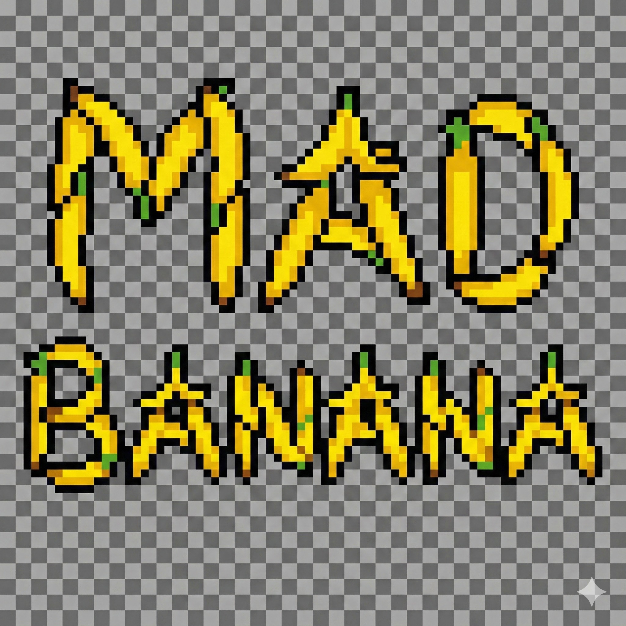 Mad Banana pixel art logo